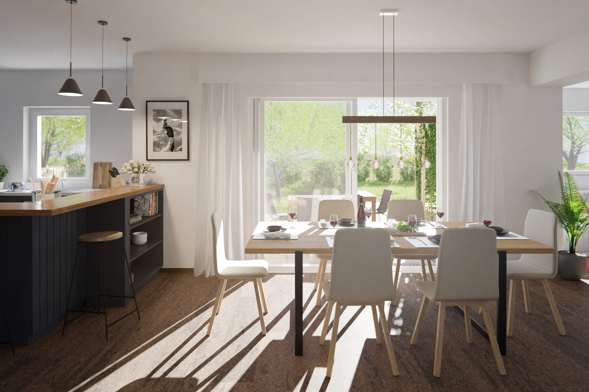 Innenraum Visualisierung House at Gortard